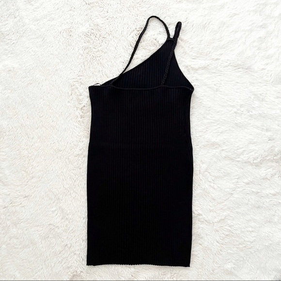 𝅺REVOLVE 525 | Nwt Ribbed One Shoulder Braided Mini Dress Size Xl - Picture 8 of 9